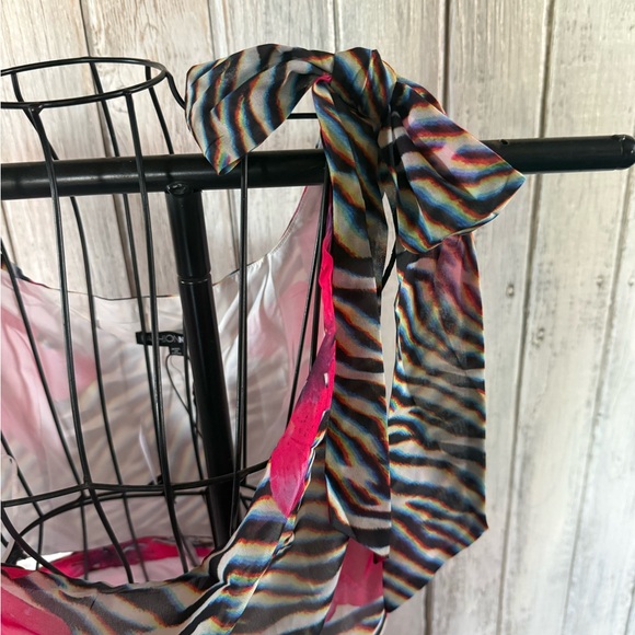 Fashion Nova Vibrant Pink Floral Zebra 2 Piece Set - Picture 7 of 11